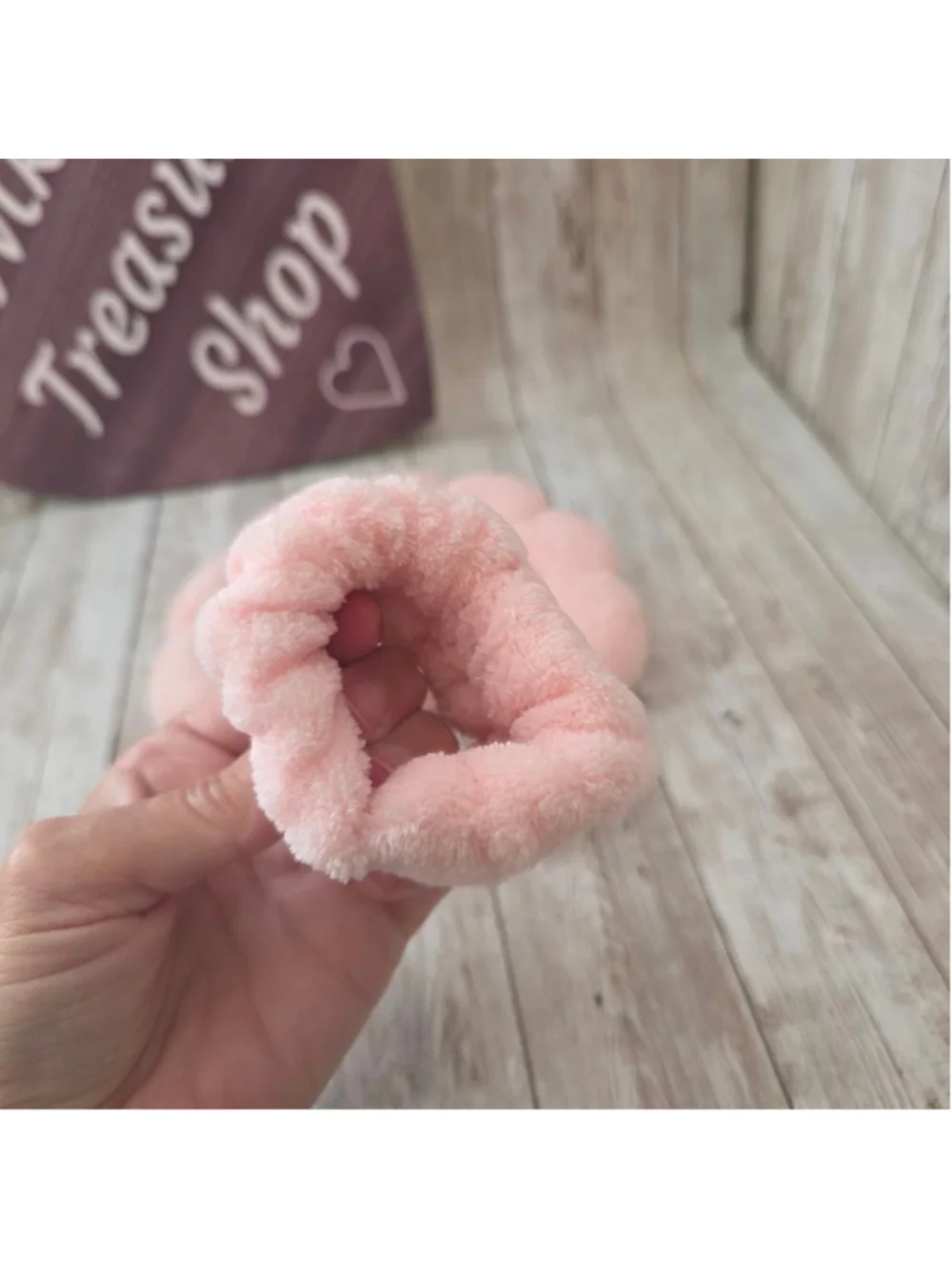 Unbranded Pink Fluffy Headband & Wristbands Set NWOT